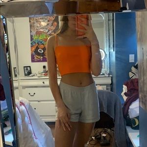 orange crop top